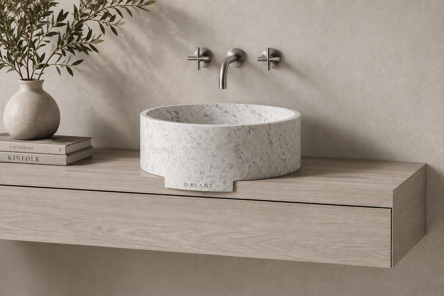 PARALLEL VS45L vessel sink - round / with vanity