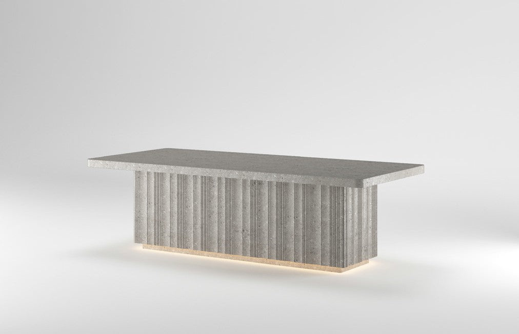 PURE Dining Table — Fixed Top — Concealed Storage