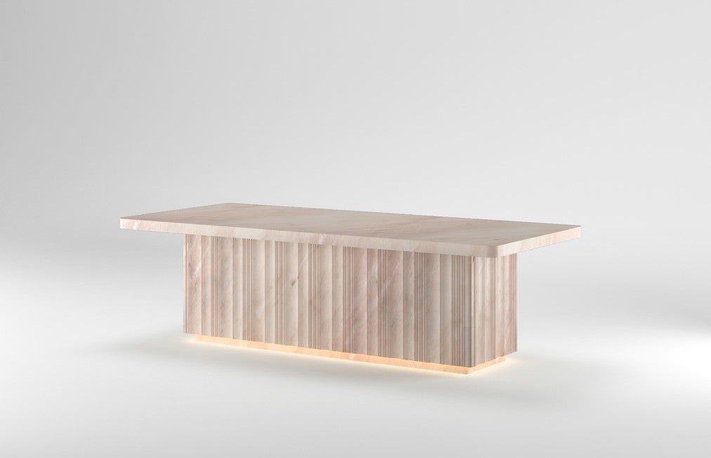 PURE Dining Table — Fixed Top — Concealed Storage