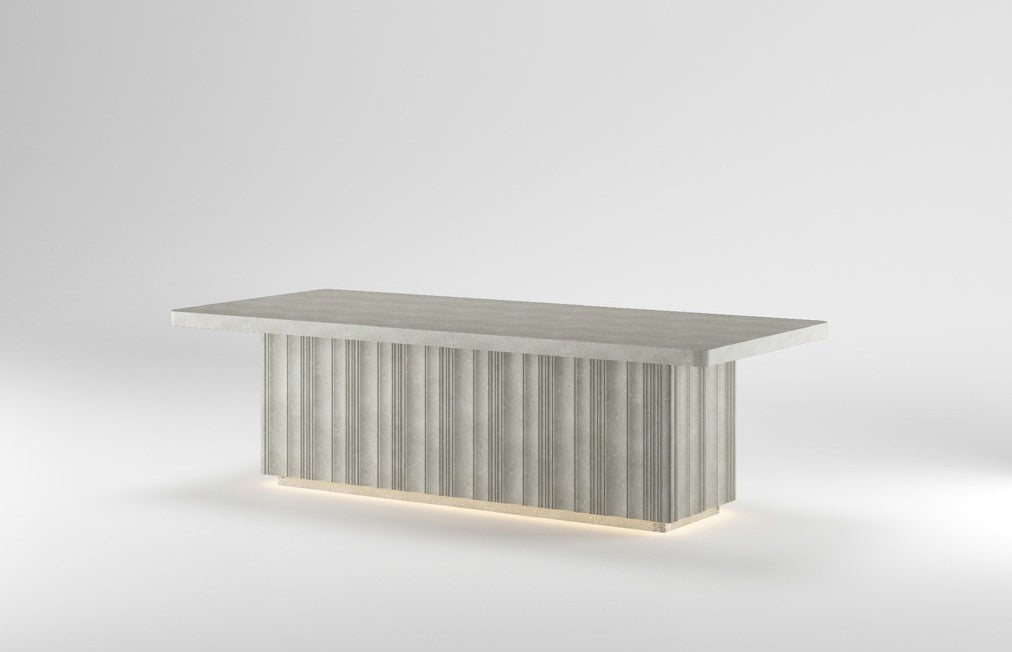 PURE Dining Table — Fixed Top — Concealed Storage