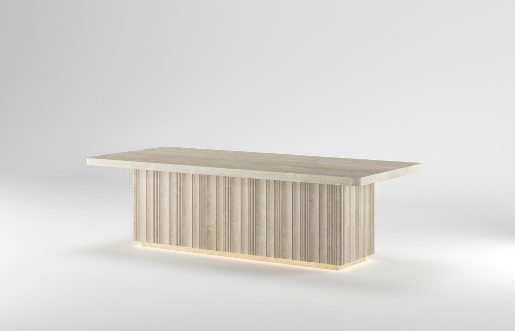 PURE Dining Table — Fixed Top — Concealed Storage