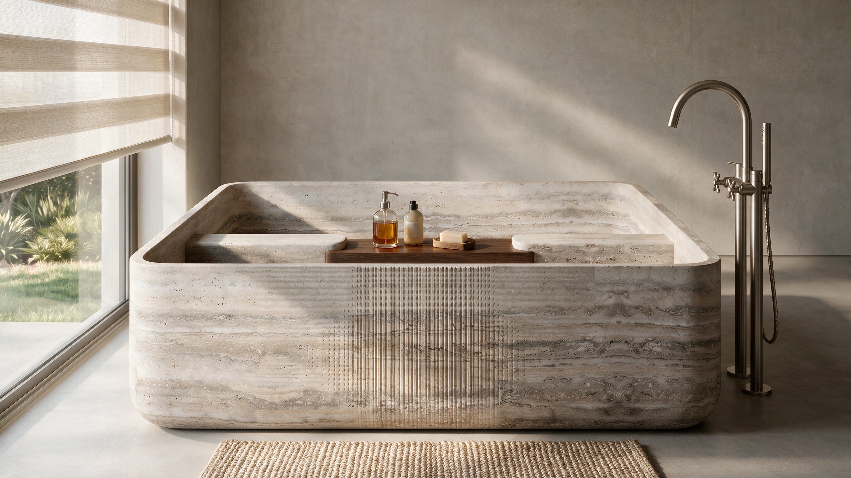 MERIDIAN B160 bathtub with central armrest