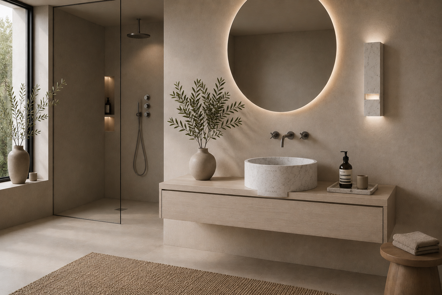 PARALLEL VS45L vessel sink - round / with vanity
