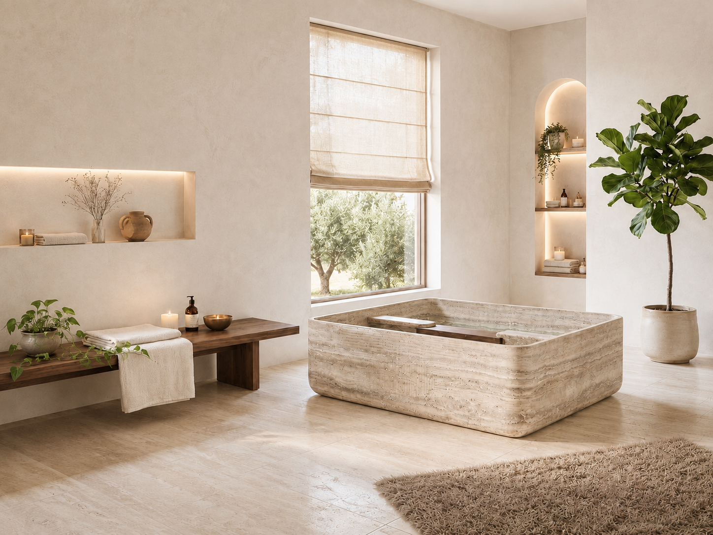 MERIDIAN B160 bathtub with central armrest